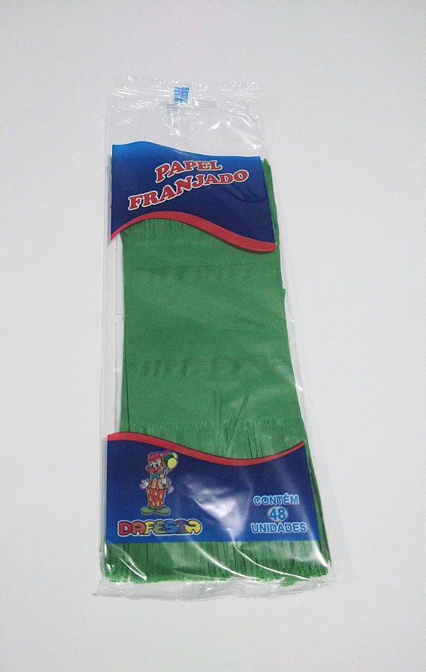 Papel de Bala Dafesta Com Duas Franjas Cor Verde Bandeira Pacote Com 48