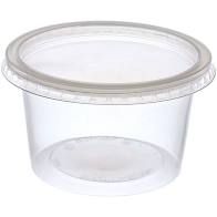 Pote Plástico Transparente Com Tampa Plaszom Freezer e Microondas 200ml Pacote Com 25