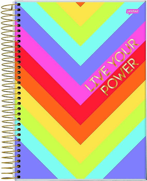 Caderno Espiral 1/8 Capa Dura Sortida Jandaia Wish 10cm x 14cm Com 80 folhas R.69085 Unidade