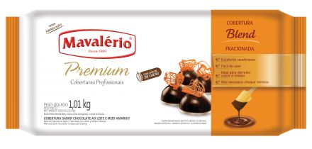 Cobertura em Barra Premium Fracionada Mavalério Chocolate Blend 1,01Kg R.09235 Unidade
