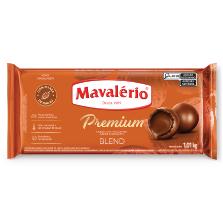 Cobertura em Barra Premium Fracionada Mavalério Chocolate Blend 1,01Kg R.09235 Unidade