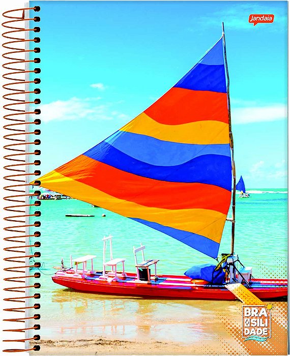 Caderno Espiral Universitário Capa Dura Sortida Jandaia Brasilidade 20cm x 27cm 20 Matérias 280 Folhas R.59357 Unidade