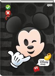 Caderno Brochura Universitário Capa Dura Sortida Jandaia Disney Emoji 20cm x 27cm 96 Folhas R.66700 Unidade