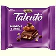 Chocolate Garoto Talento Amêndoas e Passas 25 Gramas Unidade