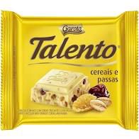 Chocolate Branco Garoto Talento Cereais e Passas 25 Gramas Unidade