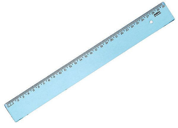 Régua Plástica New Line Cor Azul 30cm R.10270016 Unidade