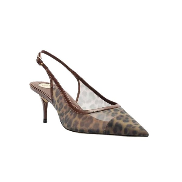 Slingback Scarpin Onca Arezzo Scarpin De OnÃ§a Arezzo Sapato