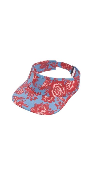 Viseira Floral Azul & Vermelho Escuro • FARM