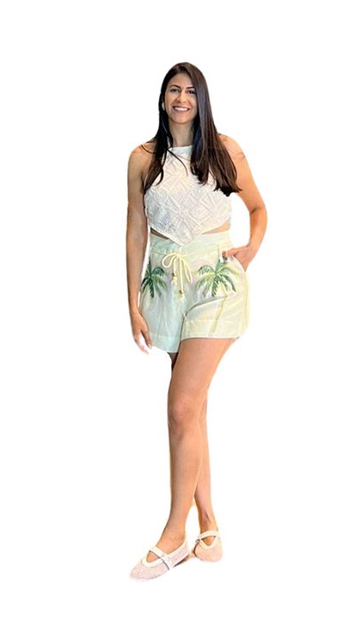 Short  tecido coqueiros • OPEN