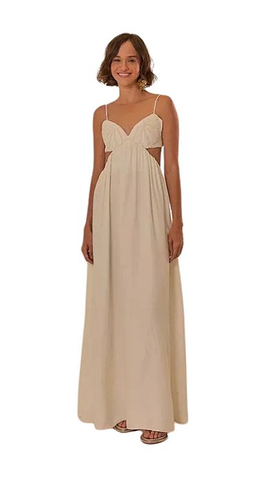 Vestido Farm Decote Flor • FARM