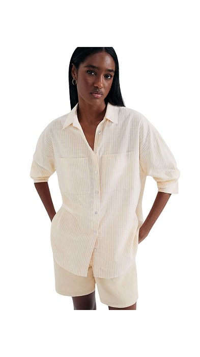 Camisa Feminina Manga Longa Listrada • HERING