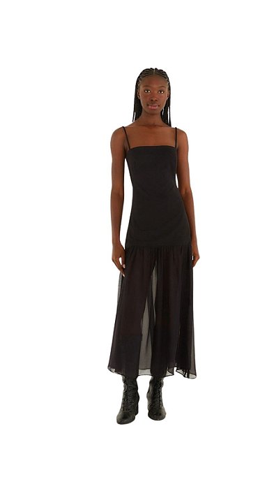 Vestido Longo Alcinhas • Farm