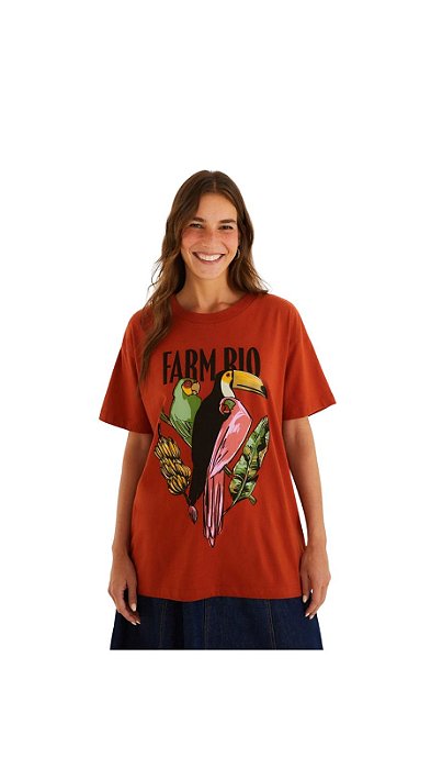 T-Shirt Media Pássaro • Farm Ferrugem