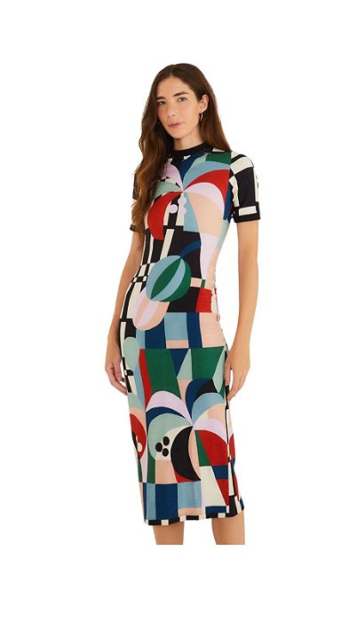 Vestido Midi Recanto Dos Coqueiros • Farm Preto