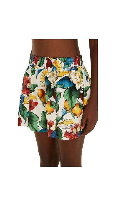 Short Estampado Tropicalzinho • Farm Branco