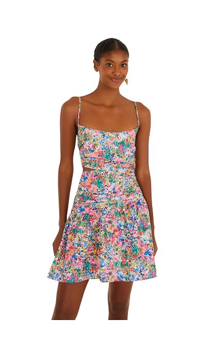 Vestido Curto Estampado Camponesa • FARM