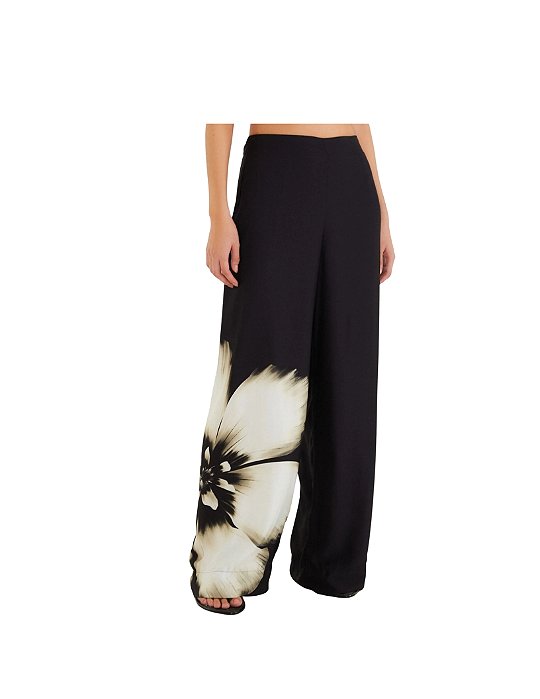 Calça Estampada Maya • Farm Preto