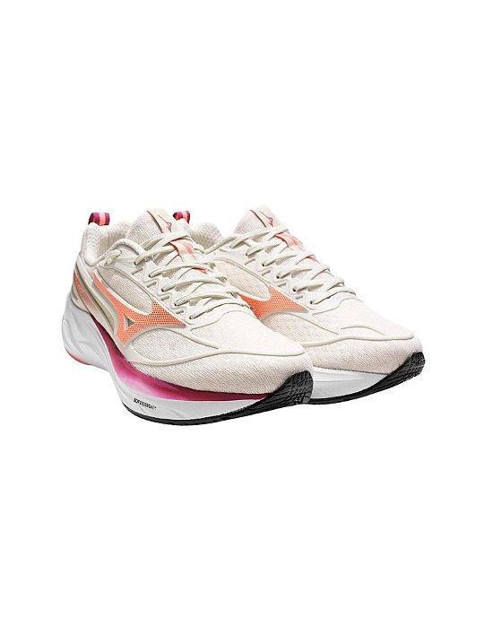 Tênis Mizuno Space 5 Feminino Bege / Rosa • MIZUNO