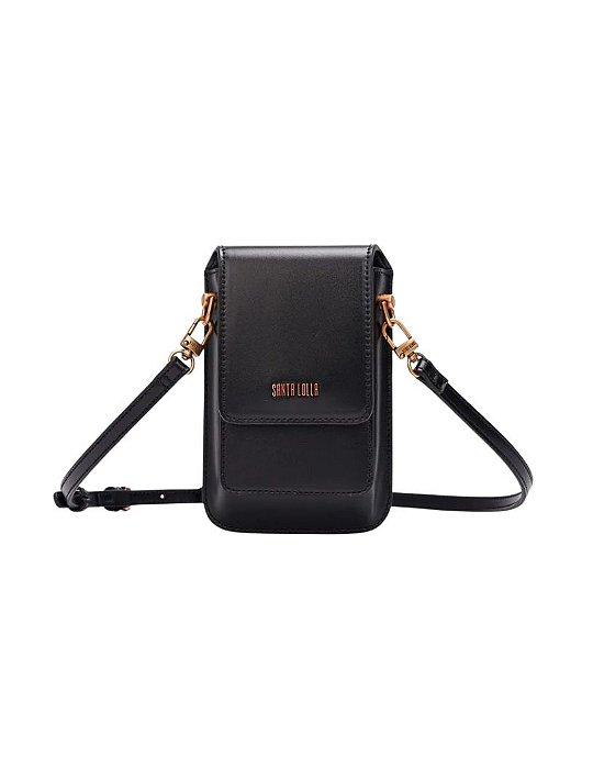 Bolsa Carteira Soft Preta Alça Transversal • Santalolla Preto