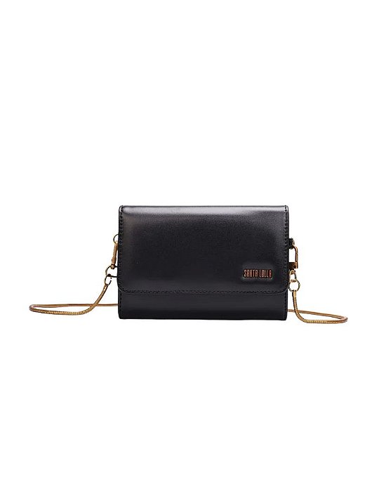 Bolsa Carteira Soft Preta Alça Transversal • Santalolla Preto