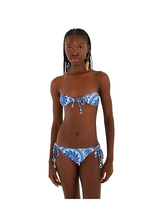 Biquíni Lacinho Estampado Delicadeza De Banana • Farm Branco