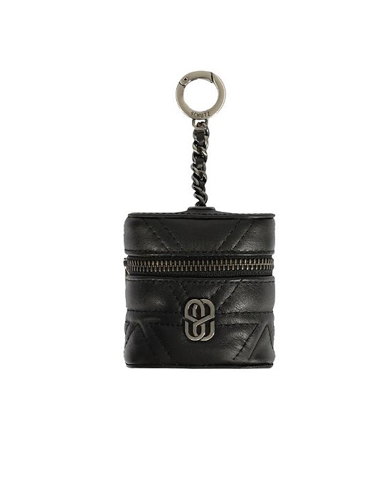 Mini Bag chaveiro Charm Dream Couro Preto • SCHUTZ