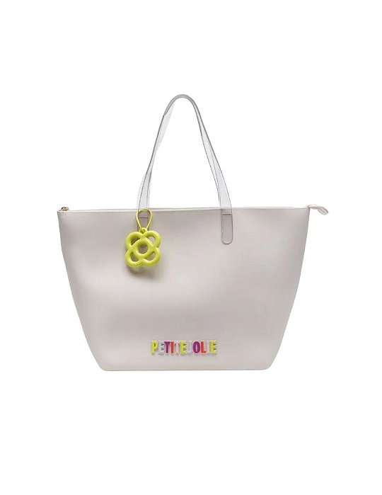 Bolsa Petite Jolie Beach White/Translúcido/Limão • Petite Jolie Branco