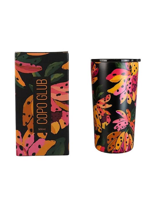 Copo Farm Glub Flor De Banana 500 Ml • Farm  Preto