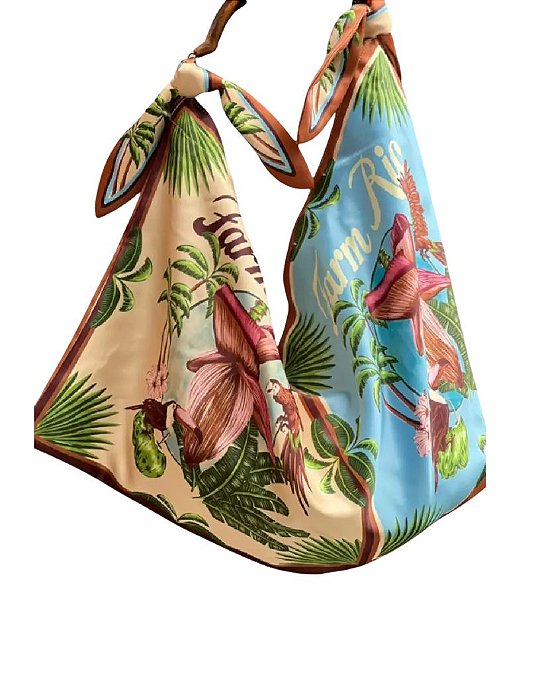 Bolsa Lenço Selo Praiano • Farm  Bege