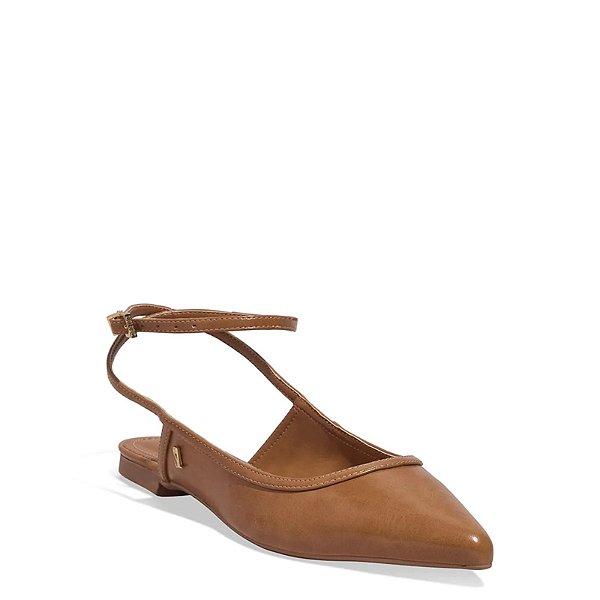 Sapatilha Napa Madri Marrom Claro Bico Fino • Santa Lolla Caramelo