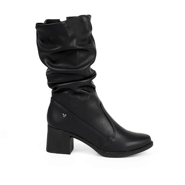 Bota Mississipi De Cano Médio Preta Com Salto Bloco • Mississipi Preto