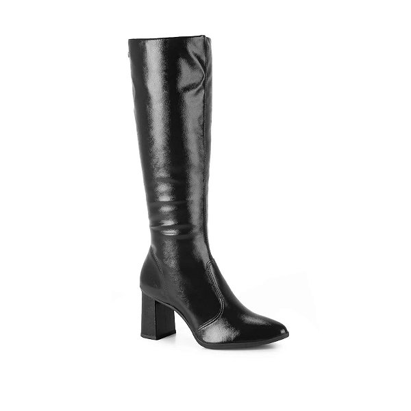 Bota Mississipi Cano Longo Feminina Salto Bloco Preto