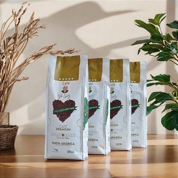 Kit Café em Grãos Premium | 4 Embalagens de 1 Kg