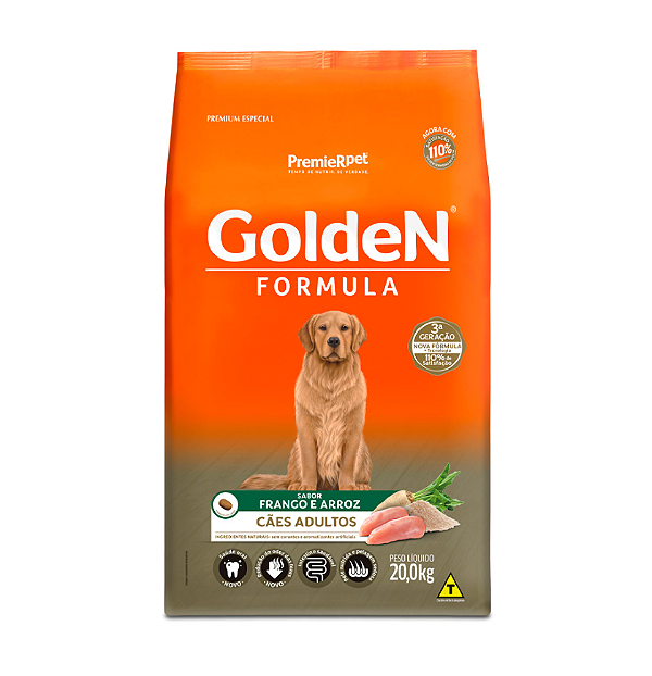 Ração Golden Fórmula Cães Adultos Frango 20Kg