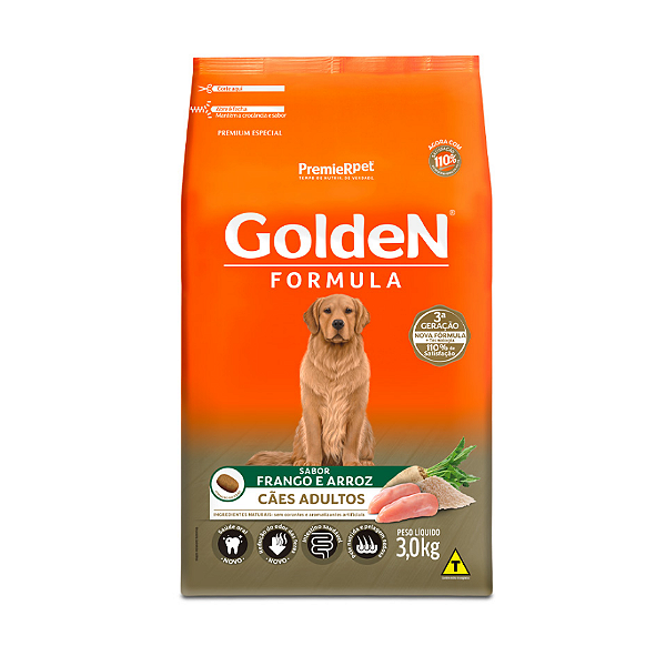 Ração Golden Fórmula Cães Adultos Frango 1Kg