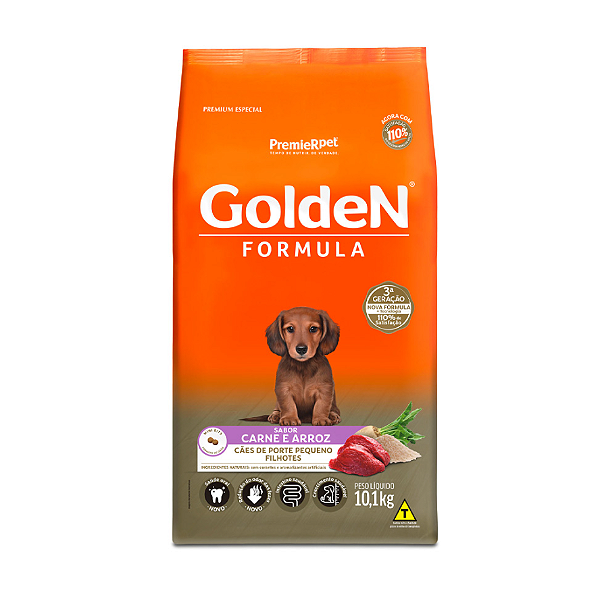 Ração Golden Fórmula Cães Filhotes Carne 10,1Kg