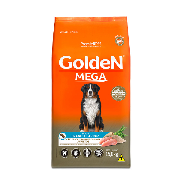 Ração Golden Mega Cães Adultos 15Kg