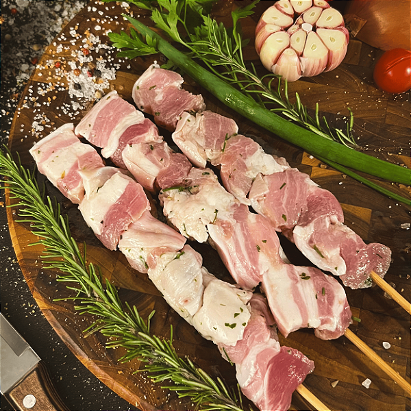 Espetinho de Panceta Suína - Barriga suína