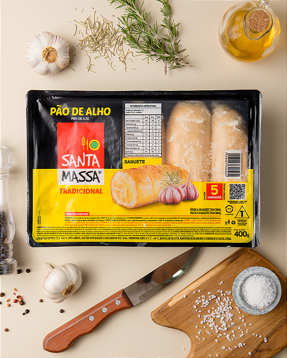 Pão de Alho Tradicional - Santa Massa