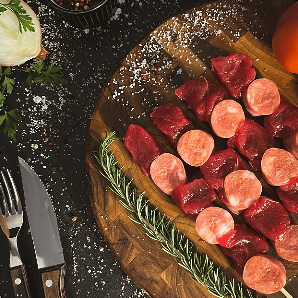 Espeto Misto - Carne Bovina e Linguiça