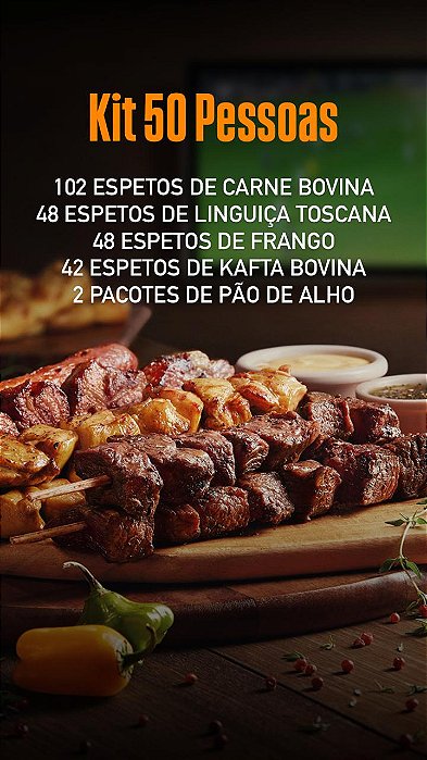 Kit de Espetos para 50 Pessoas