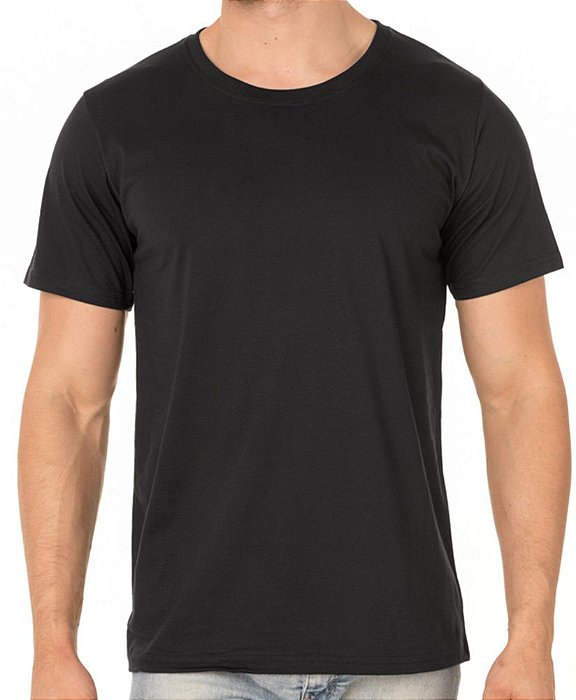 Camiseta Algodão Premium Masculina Preta