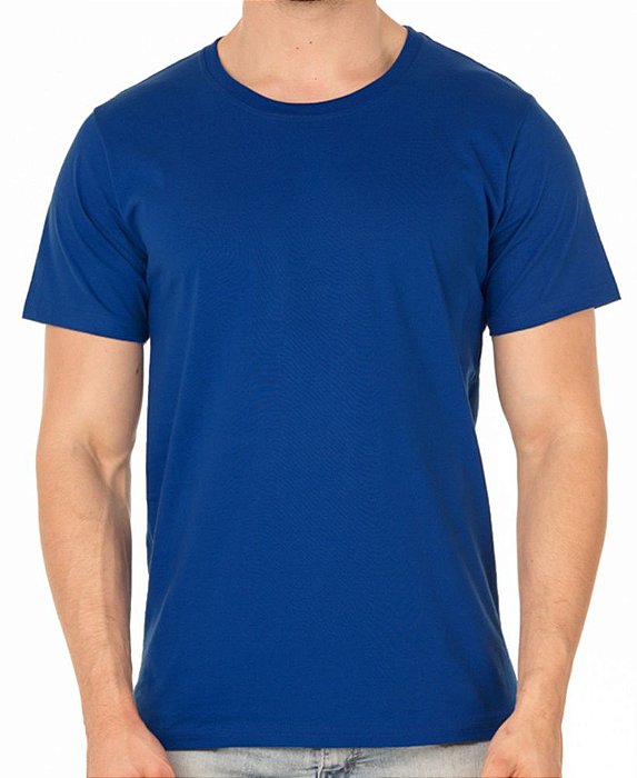 Camiseta Algodão Premium Masculina Azul Royal