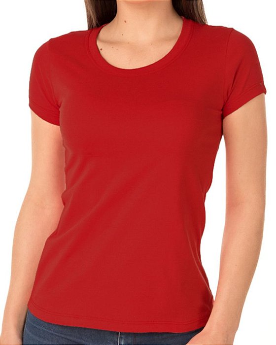 Camiseta Algodão Premium Feminina Vermelha - Innovare Sul - Loja de Camisas  Bordadas Personalizadas