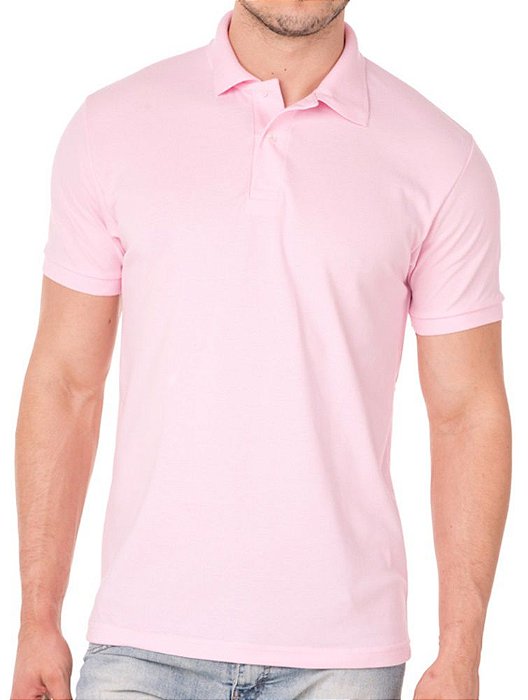 Camisa Polo P.A. Masculino Rosa Claro - Innovare Sul - Loja de Camisas  Bordadas Personalizadas