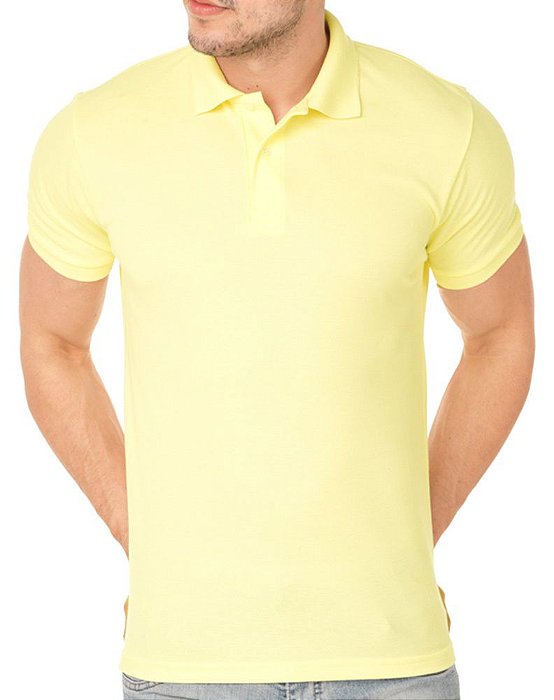 Camisa Polo P.A. Masculino Amarelo Claro
