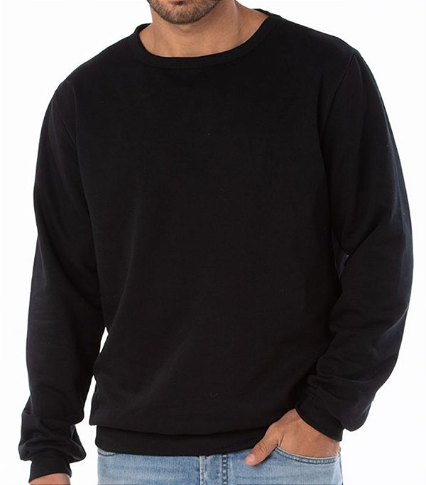 Blusão Moletom Masculino - Preto
