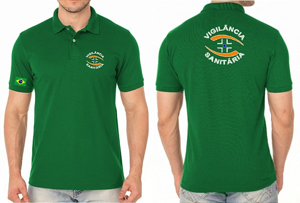 Camisa Polo Masculino Vigilância Sanitária Bordado