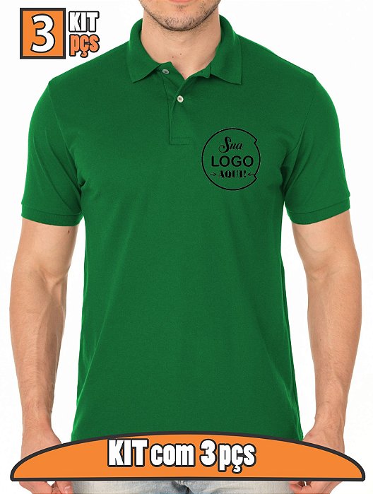 Camisa Polo Personalizada Sua Logo Bordada Peito Kit 3 Pçs - ..:: Innovare  Sul ::.. Loja de Camisas Bordadas Personalizadas
