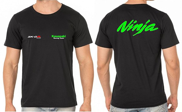Camiseta Algodão Masculino Kawasaki Ninja ZX-6R Bordado